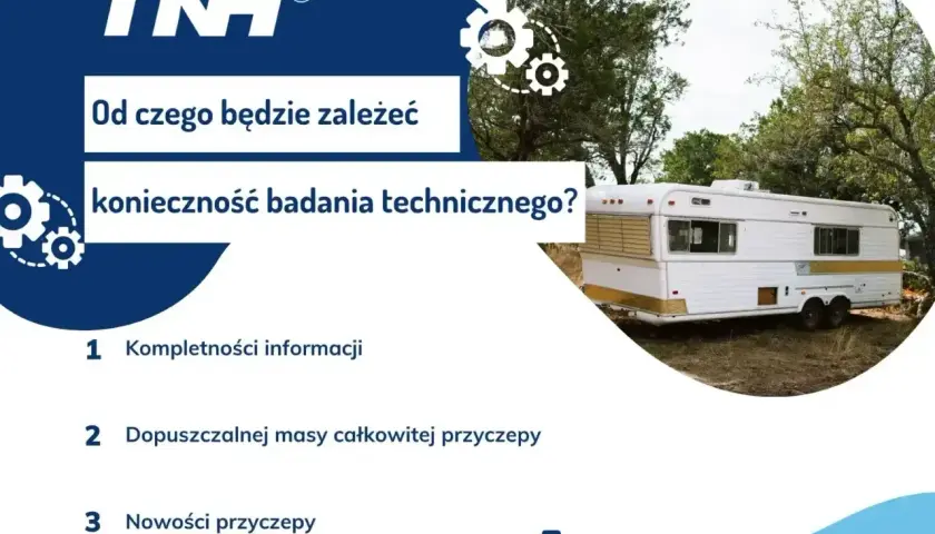 Jak wygląda przegląd przyczepy kempingowej? Zależy od kompletności informacji, dopuszczalnej masy całkowitej i nowości przyczepy.